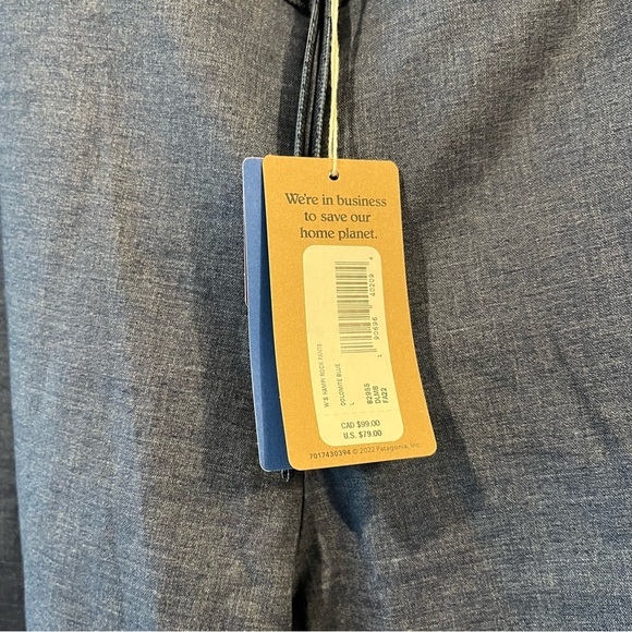 NWT Patagonia Large Womens Hampi Rock Climbing Pants Dolomite Blue Elastic Cuff - Picture 3 of 6